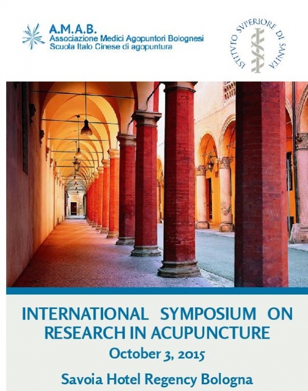 International Symposium on Research in Acupuncture october 3 2015 Bologna Italy